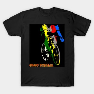 Giro D Italia Surreal Bicycle Racing Advertising Print T-Shirt